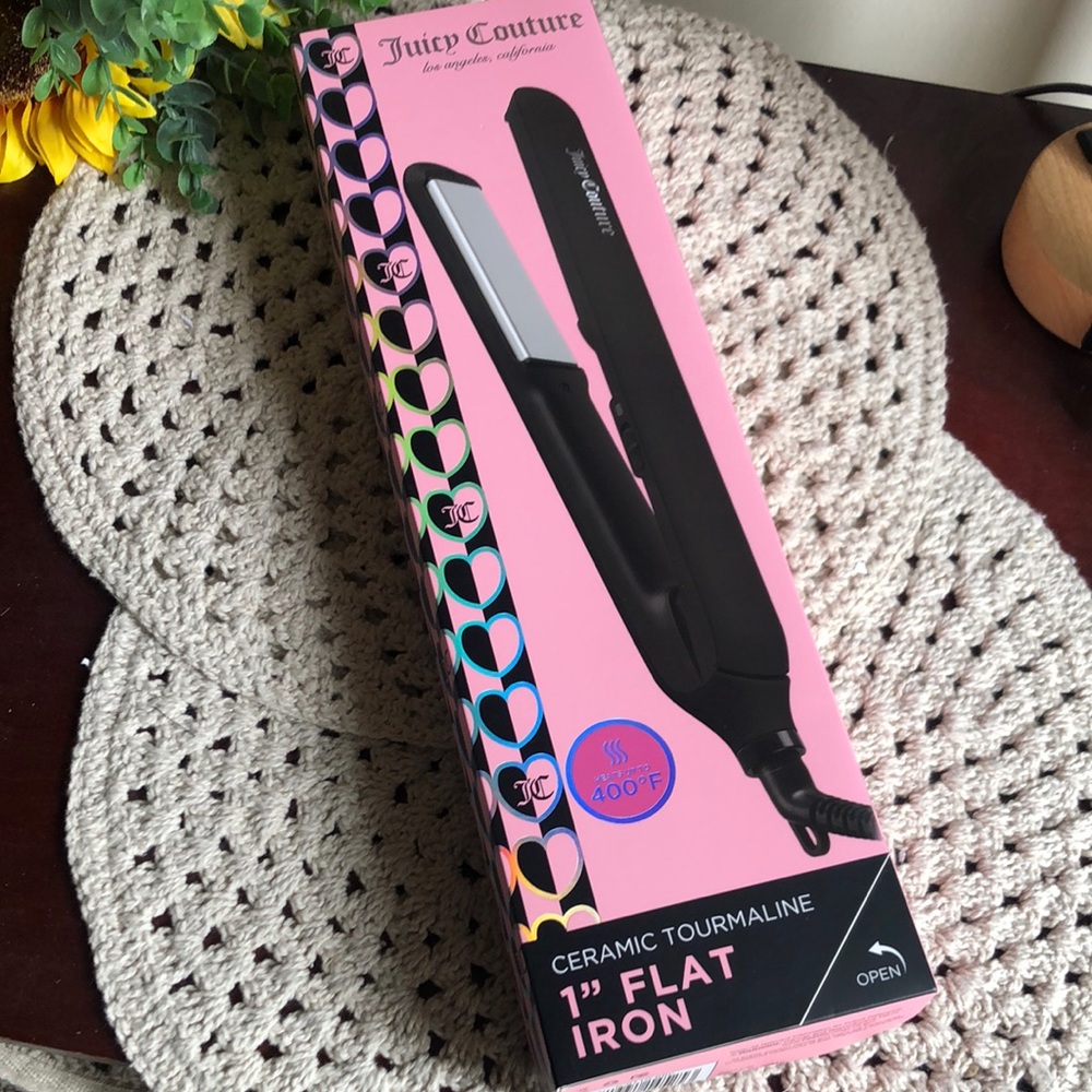 Juicy Couture Black Ceramic Tourmaline 1" Flat Iron
